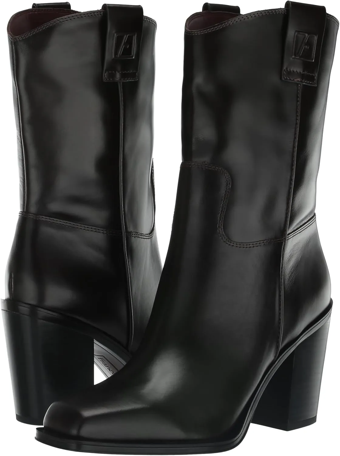 Franco Sarto Women's Valor Square Toe Mid Calf Heeled Boots