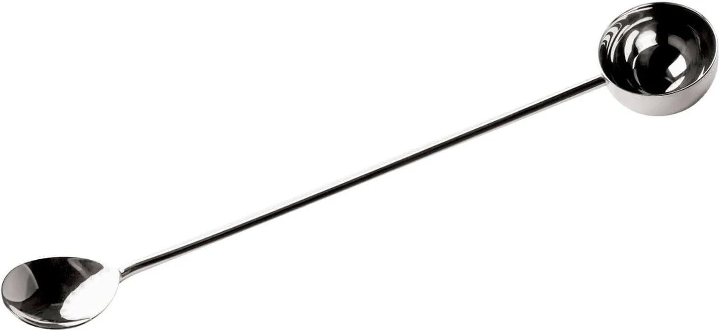 Frieling 18/10 Stainless Steel 2 Tablespoon Coffee Scoop & Spoon Stirrer for French Press - Silver, Long Handle - Coffee Spoons