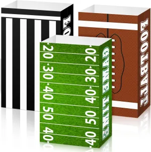 Funrous 36 Packs Football Party Bags Football Paper Gift Treat Candy Bags for Game Day Themed Party Favors Decorations Bowl Supplies