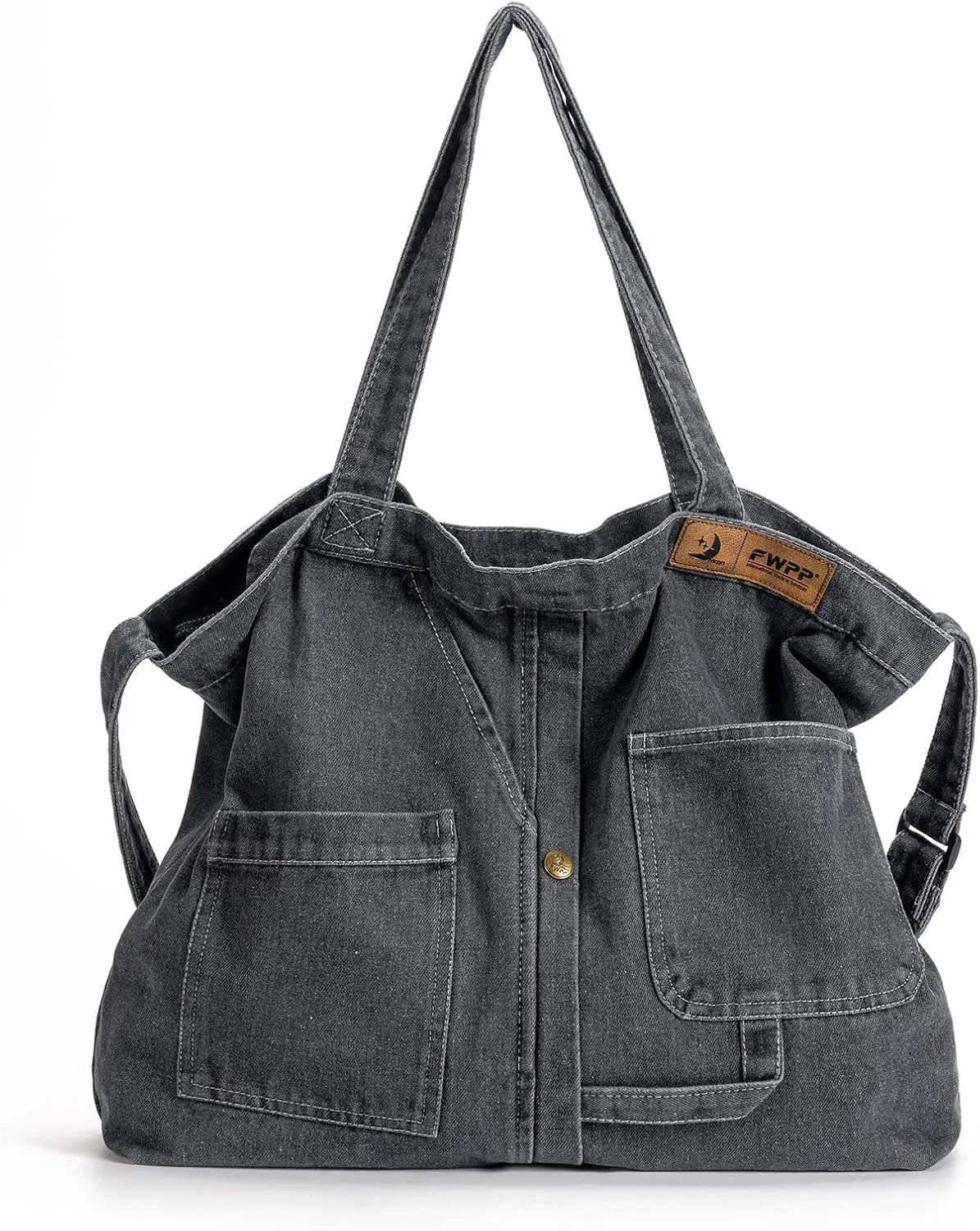 FWPP Womens Denim Hobo Bags, Jeans Casual Shoulder Bags for School Office Travel