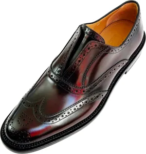 GAUDINO Brown Leather 10 D Men's Dress Wingtip Brogue Welted Loafers (Salvatore