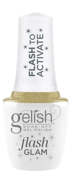 Gelish Flash Glam Glitter Gel Polish – Sparkling Flash-Activated Glitter, Long-Lasting, High-Shine, Chip-Resistant, Vegan & Cruelty-Free Professional Polish (Star Quality, 15mL)
