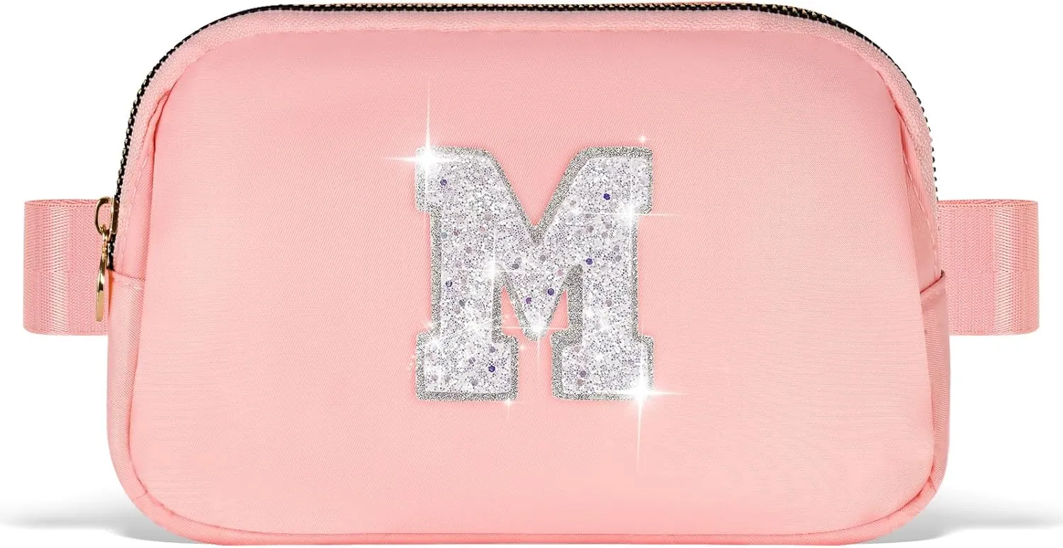 Gifts for Mom - Birthday Gift Idea, Belt Bag Crossbody Fanny Pack - White M, Peach