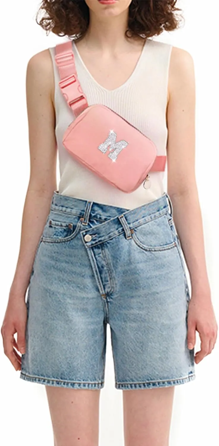 Gifts for Mom - Birthday Gift Idea, Belt Bag Crossbody Fanny Pack - White M, Peach