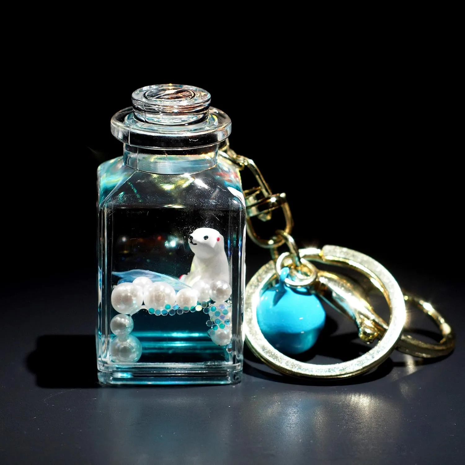 Glitter Keychain Unicorn Tropical Fruit Keychain Heart Keychain Diamond Dried Flowers Keychain Liquid Keychain