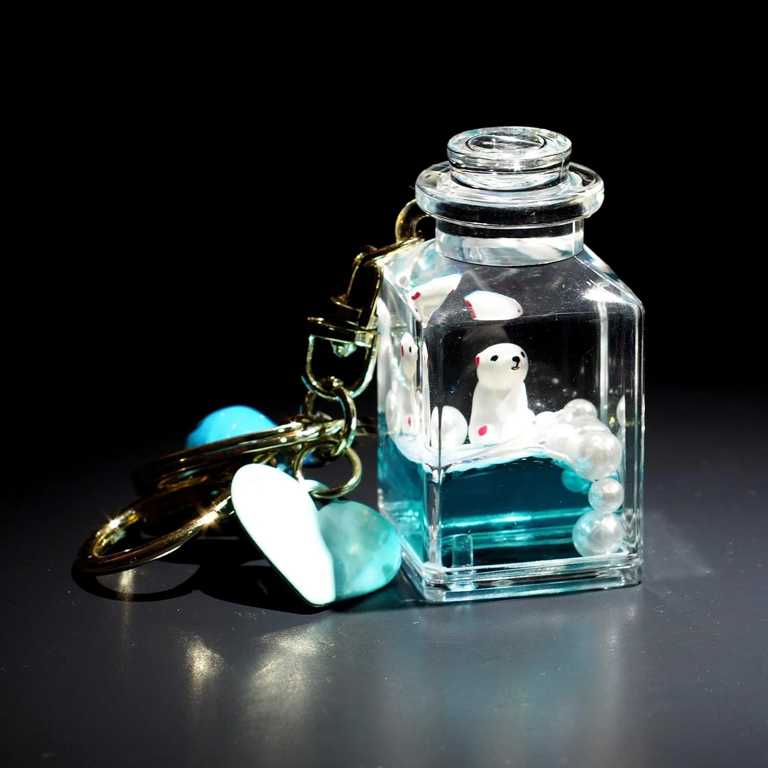 Glitter Keychain Unicorn Tropical Fruit Keychain Heart Keychain Diamond Dried Flowers Keychain Liquid Keychain