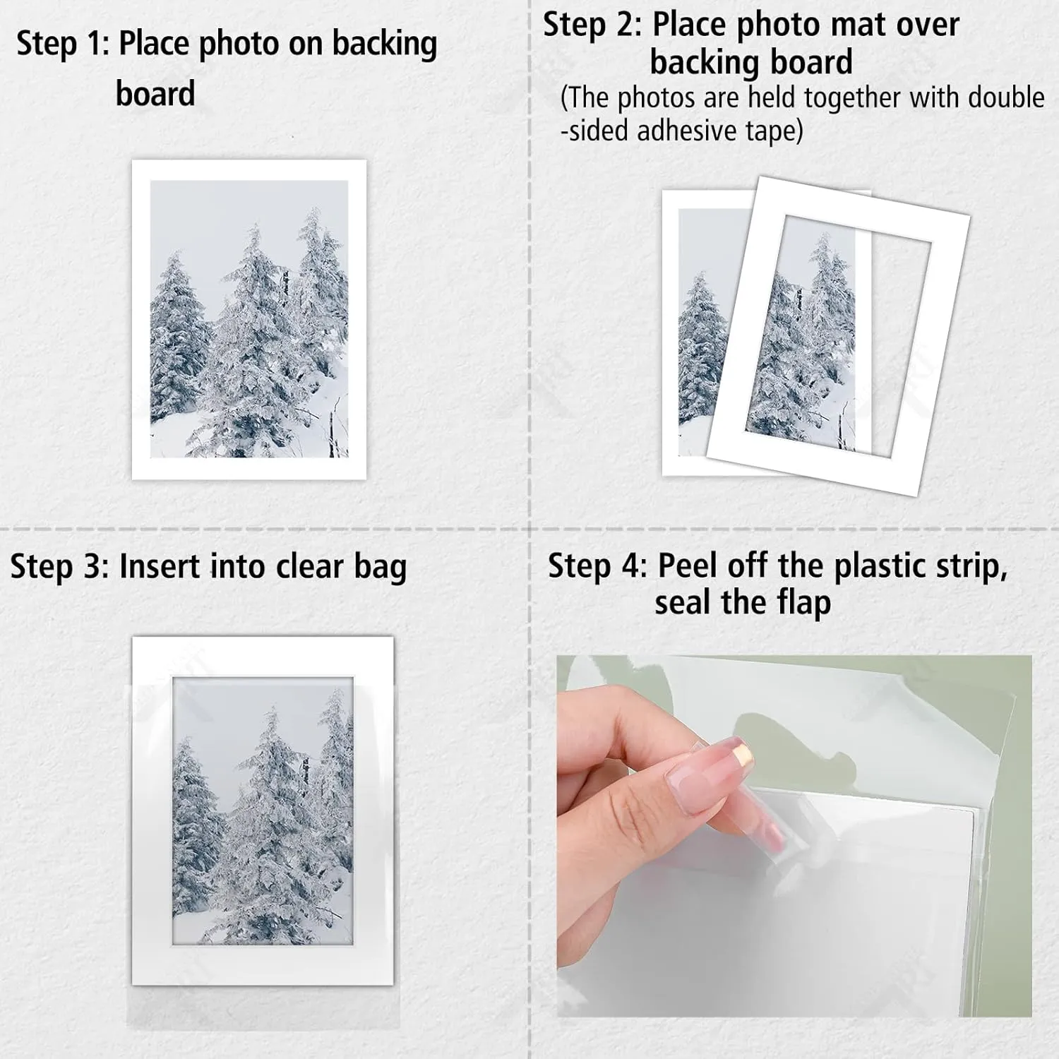 Golden State Art, Pack of 10, Pre-Cut 18x24 White Picture Mat Kit for 13x19 Photo, 10 White Core Bevel Cut Mattes, 10 Backing Boards and 10 Clear Bags