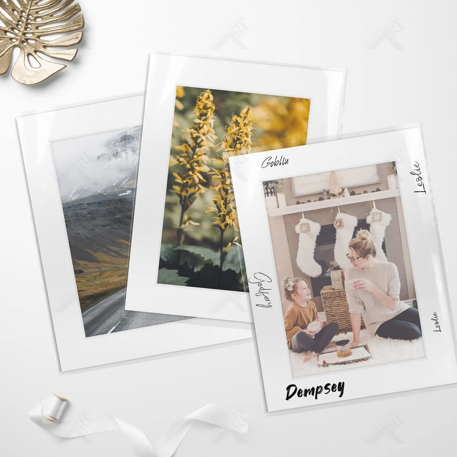 Golden State Art, Pack of 10, Pre-Cut 18x24 White Picture Mat Kit for 13x19 Photo, 10 White Core Bevel Cut Mattes, 10 Backing Boards and 10 Clear Bags