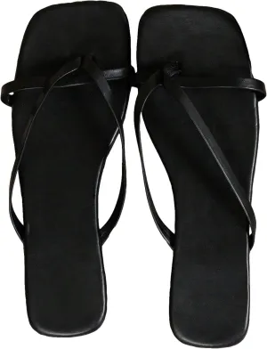 GORGLITTER Women's Strappy Square Toe Sandals Dressy Summer Cute Thong Sandals Flip Flops