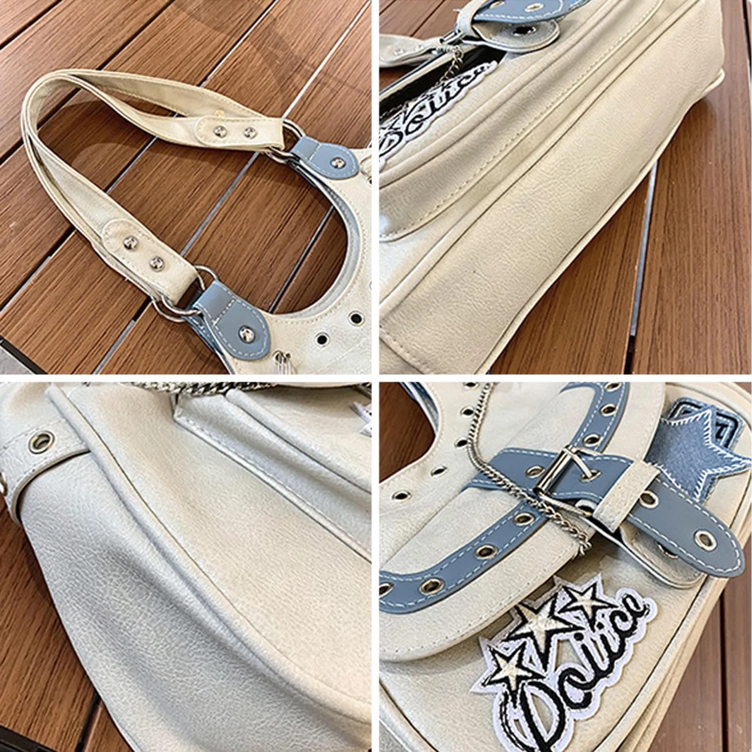 Grunge Hobo Bag Fairy Grunge Shoulder Bag Y2K Vintage Crossbody Bag for Women