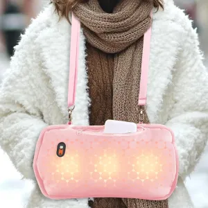 Hand Warmers Rechargeable, Portable Graphene Hand Warmer Pouch with 10000mAh Power Bank, Pink Heated Gloves with 6 Adjustment Levels, Fast Heating Hand Warmers for Women, Men, Kids, Xmas Gifts
