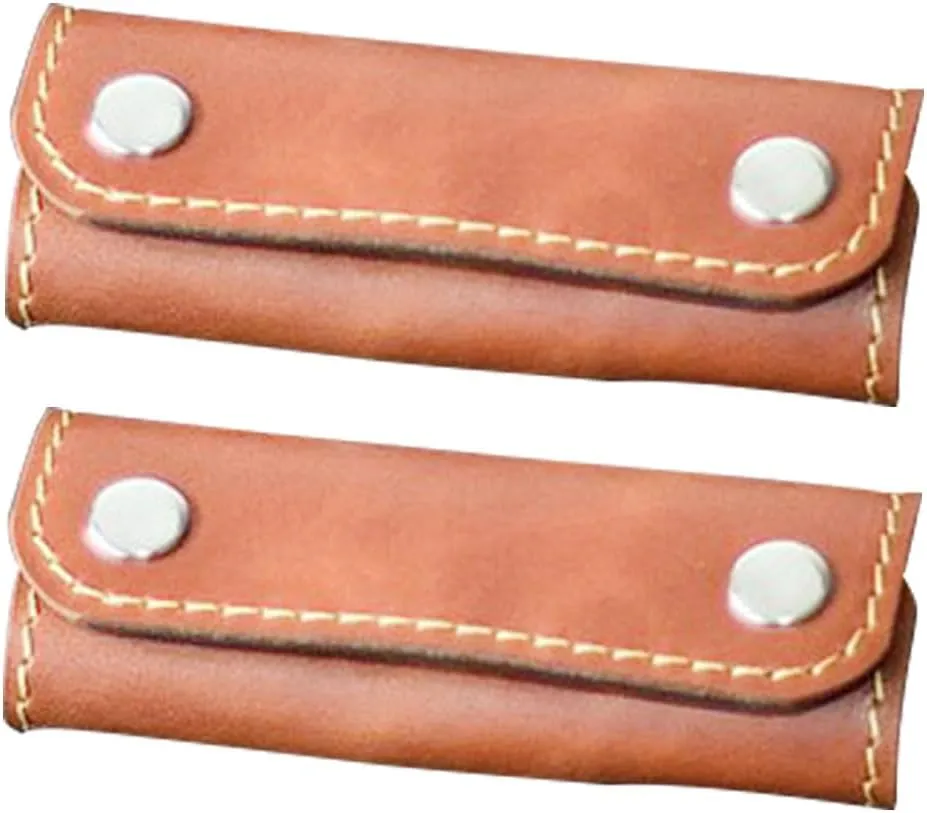 Handbag Handle Leather Wrap Covers, 2Pcs Purse Wallet Handle Grip, Sdjdhej Luggage Bag Handle Protectors, Strap Craft Making Supplies for Handbag Shopping Bag Travel Bag (Brown)