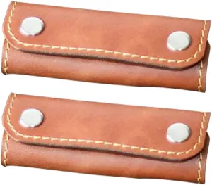 Handbag Handle Leather Wrap Covers, 2Pcs Purse Wallet Handle Grip, Sdjdhej Luggage Bag Handle Protectors, Strap Craft Making Supplies for Handbag Shopping Bag Travel Bag (Brown)