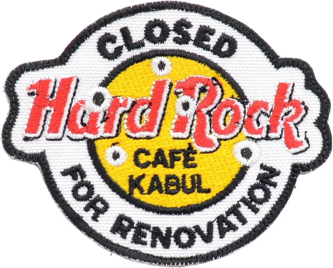 Hard Rock Cafe Kabul Embroidered Fabric Patch 2.5" x 2.5" Round Music Style 1pc