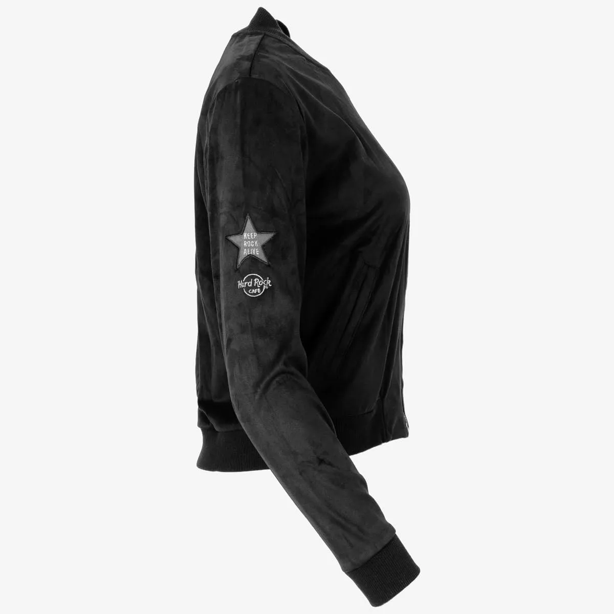 Hard Rock Women's Brushed Bomber Jacket Black