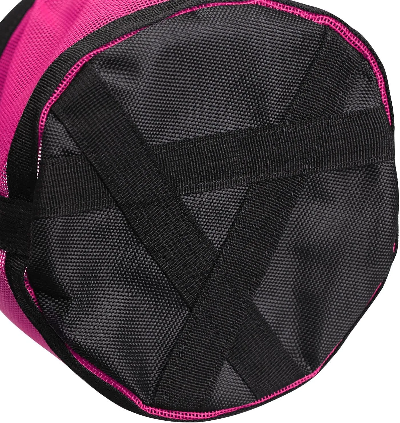 Harrison Howard Horse Muzzle Feed Bag Durable Nylon Mesh Grain Feed Bag with Adjustable Strap Rose Red Small