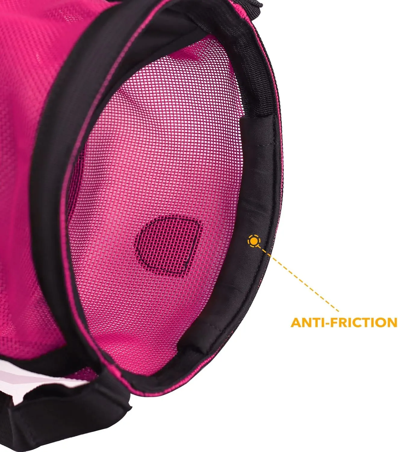Harrison Howard Horse Muzzle Feed Bag Durable Nylon Mesh Grain Feed Bag with Adjustable Strap Rose Red Small