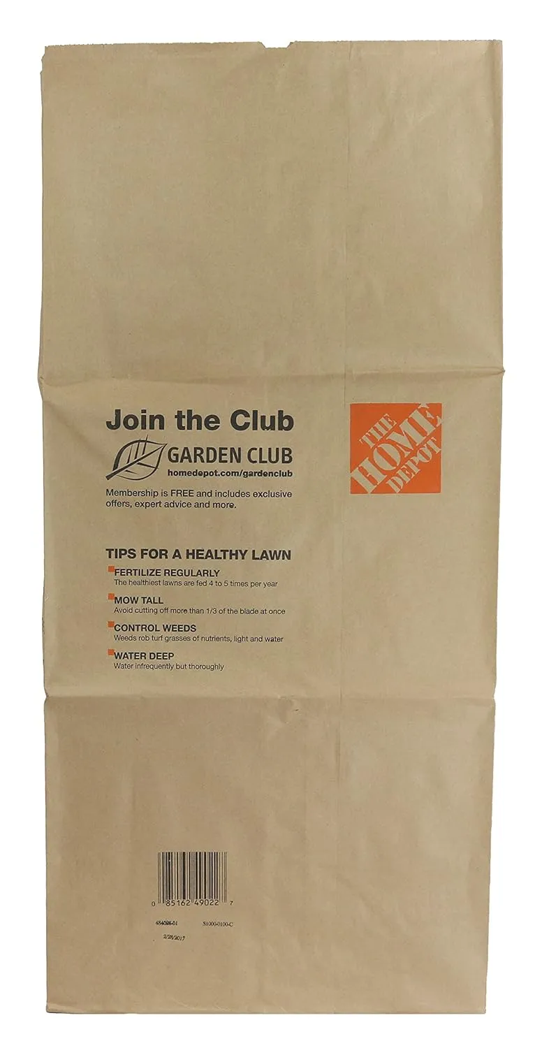 Heavy Duty Brown Paper 30 Gallon Lawn and Refuse Bags for Home and Garden (15 Lawn Bags)