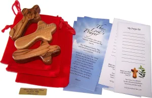 Holy Land Market Small Pocket Holding Comfort Crosses with Bags and Certificates (3)