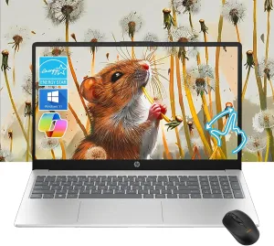 HP Pavilion 15.6" HD Touchscreen Laptop | 32GB RAM | 1TB SSD | Intel Core i3-1215U up to 4.1GHz | 11Hr Battery | Windows 11 | USB-C & HDMI | Sleek Silver | w/Mouse