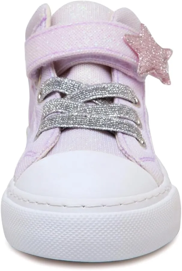 HugRain Toddler Girls Kids Sparkle Fashion Outdoor Walking Sneakers