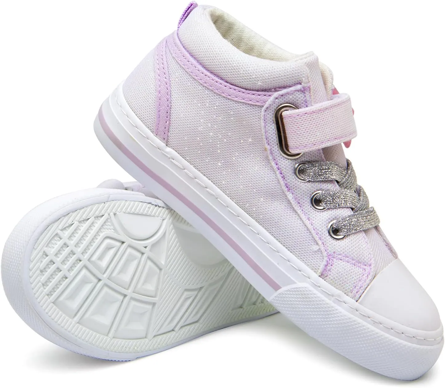HugRain Toddler Girls Kids Sparkle Fashion Outdoor Walking Sneakers