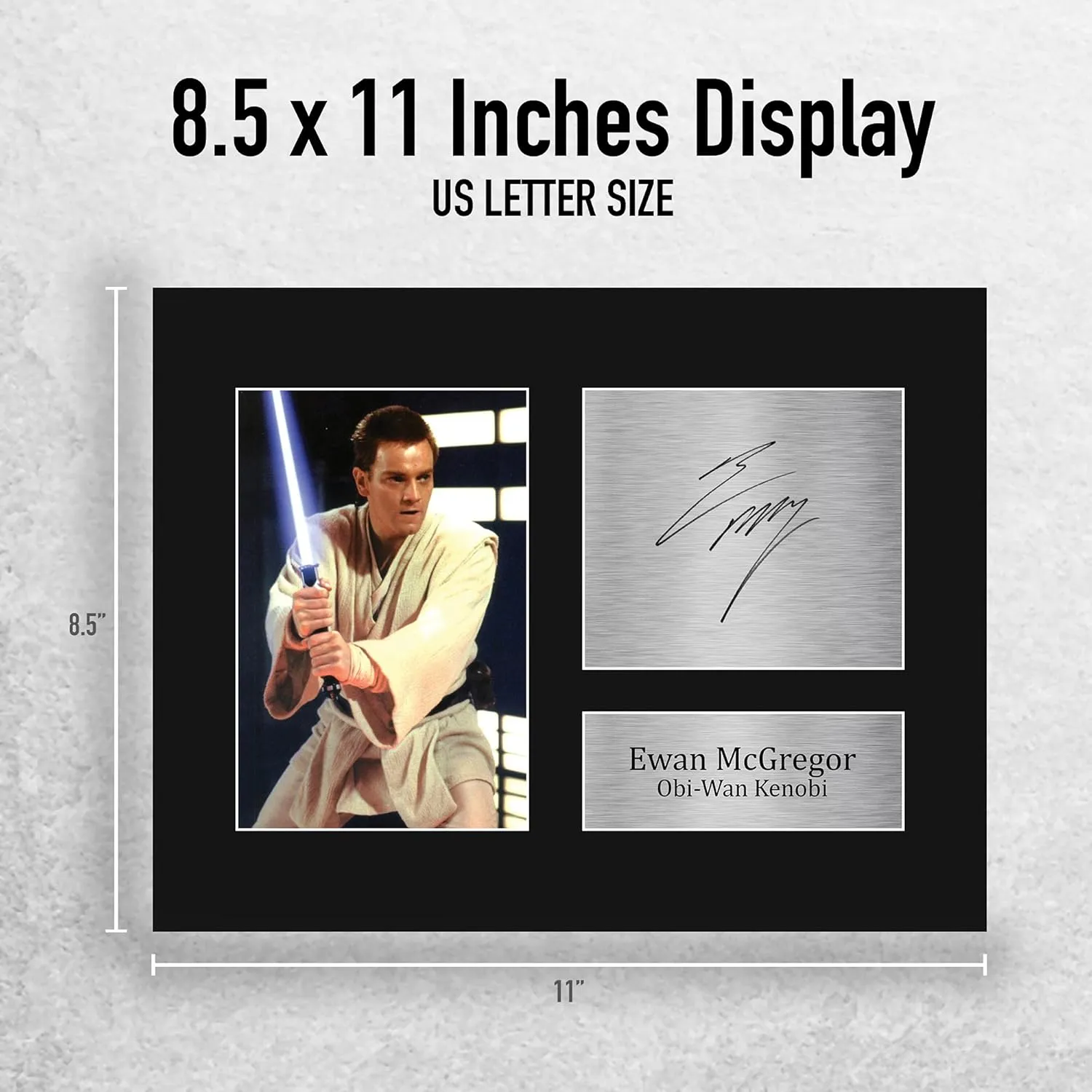 HWC Trading Ewan McGregor Gift USL Signed Printed Autograph Star Wars Gifts Obi-Wan Kenobi Print Photo Picture Display - US Letter Size