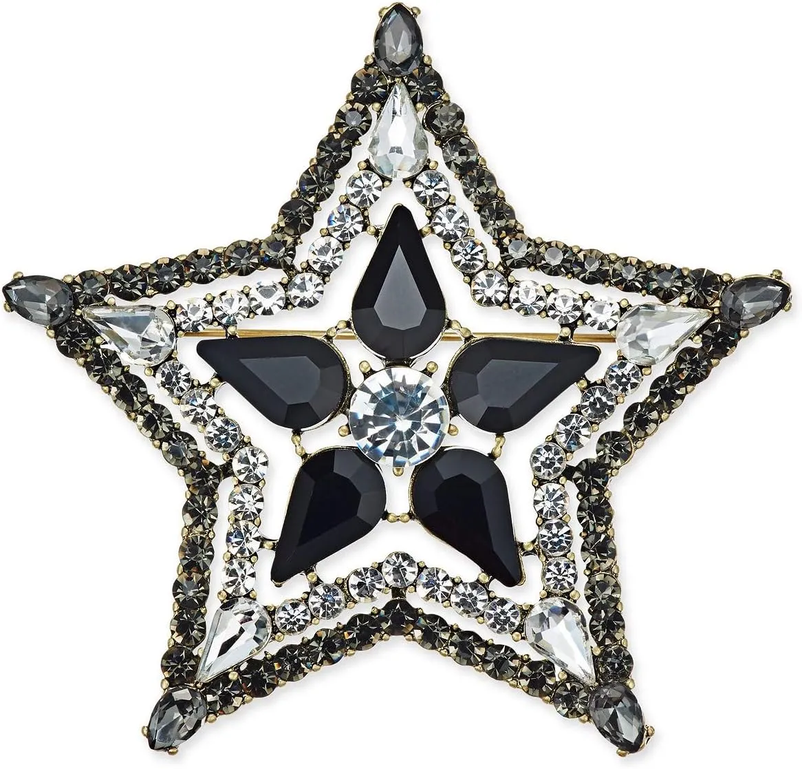 INC International Concepts Anna Sui x I.N.C. Silver-Tone Stone & Crystal Star Pin