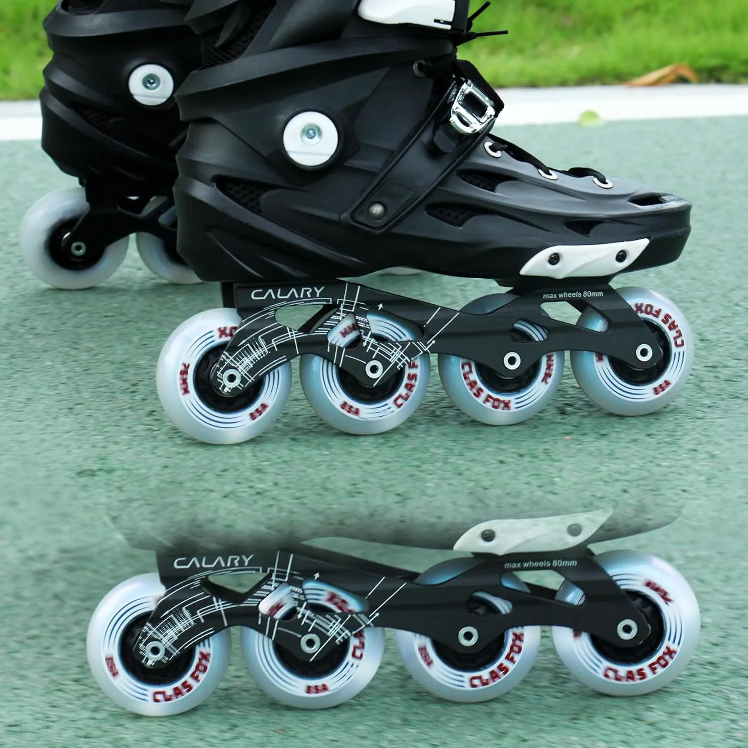 Inline Skate Wheels With Wheels Bag 72MM/76MM 85A Shining Flash Inline Skate Replacement Wheels With Bearings ABEC-9 (8-Pack) (76MM)
