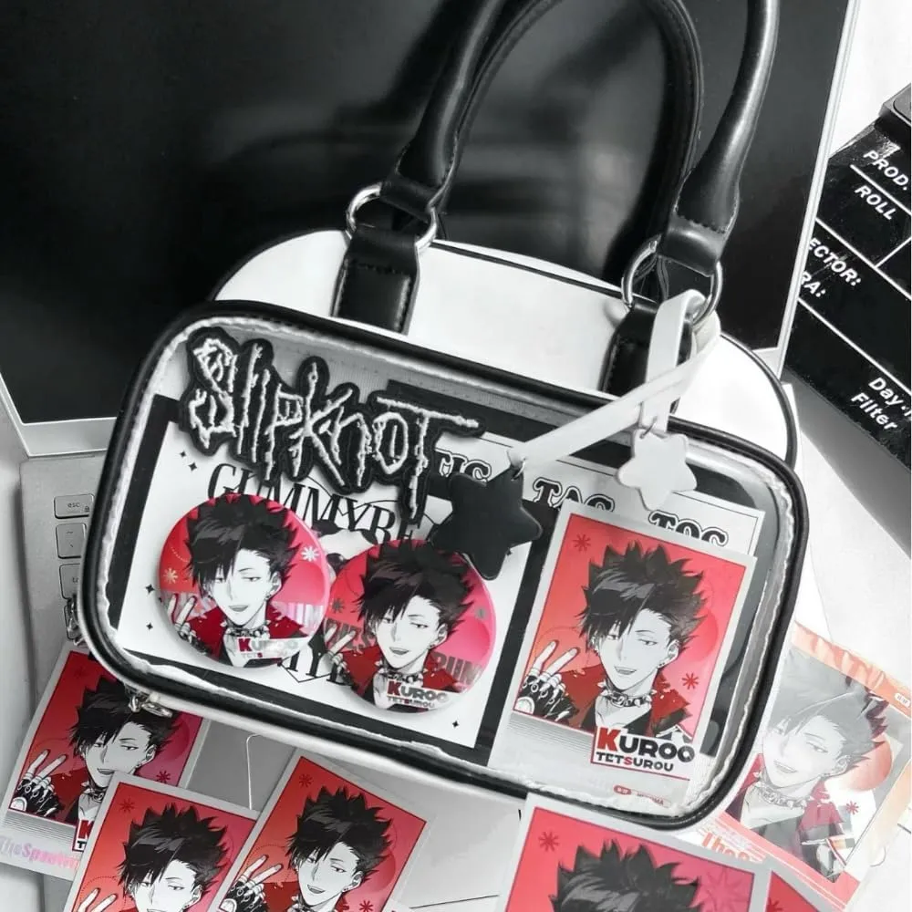 Ita Bag Ita Backpack with Insert Big Capacity Single Shoulder Bag Crossbody Bag Y2k Handbag Commuter Bag (White)