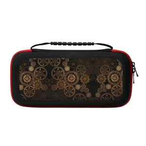 JBYJBX Gears Clock Bronze Century Print Switch Carrying Bag Travel Case For Switch Game Protective Bags Messenger