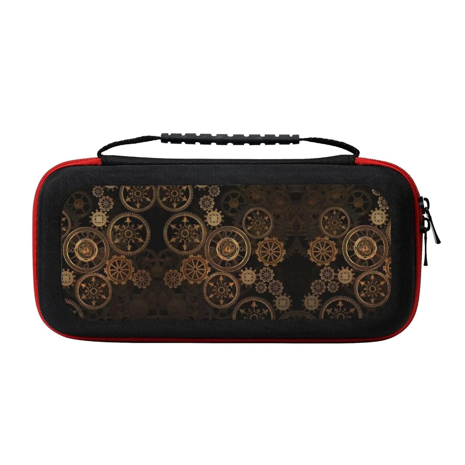 JBYJBX Gears Clock Bronze Century Print Switch Carrying Bag Travel Case For Switch Game Protective Bags Messenger
