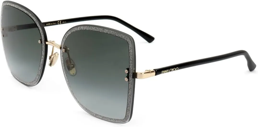 JIMMY CHOO Square Leti Sunglasses 2M29O Black/Gold 62mm