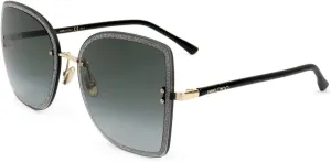 JIMMY CHOO Square Leti Sunglasses 2M29O Black/Gold 62mm