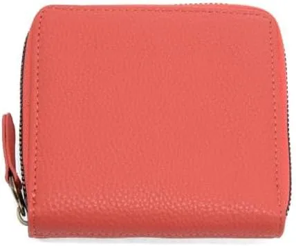 Joy Susan Women's Fashion Wallet Palmer Square Zip Around Wallet Hand Bag - Coral