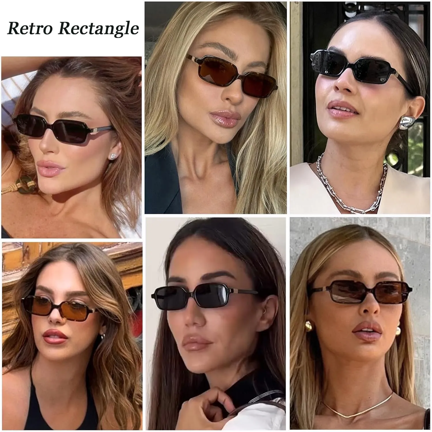 JUDOO Retro Rectangle Sunglasses for Women Men Narrow Vintage 90s Square Sunnies Rectangular Sunglasses Slim Cute Glasses