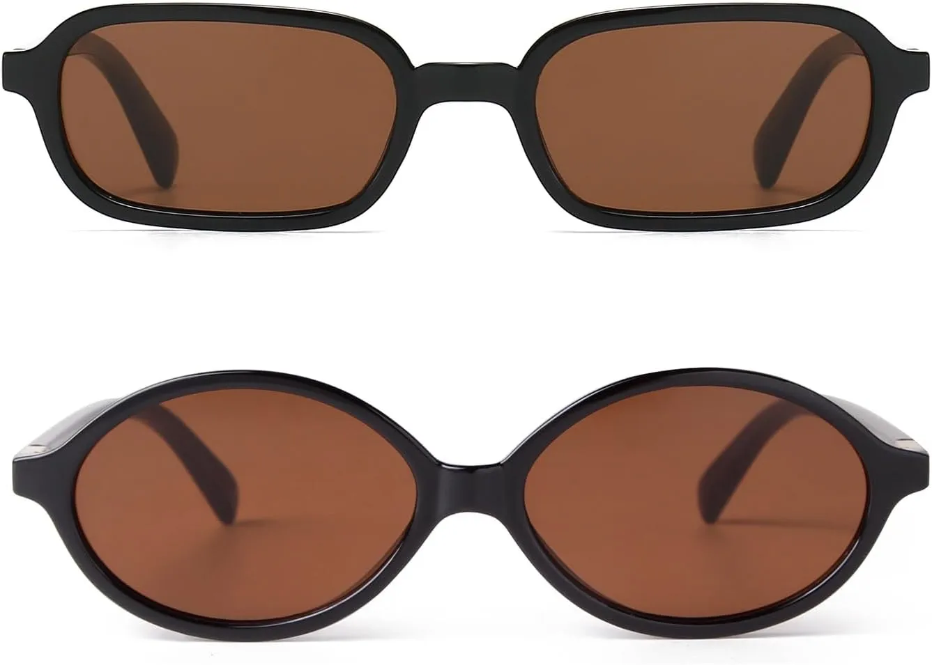 JUDOO Retro Rectangle Sunglasses for Women Men Narrow Vintage 90s Square Sunnies Rectangular Sunglasses Slim Cute Glasses