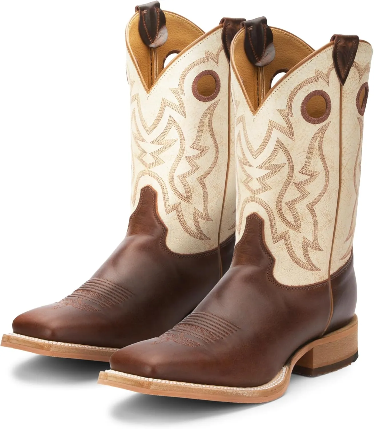 Justin Caddo 11" Western Boots for Men - Durable Premium Full-Grain Leather Square Toe Cowboy Boots Built with Full Double-Stitch Welt Construction