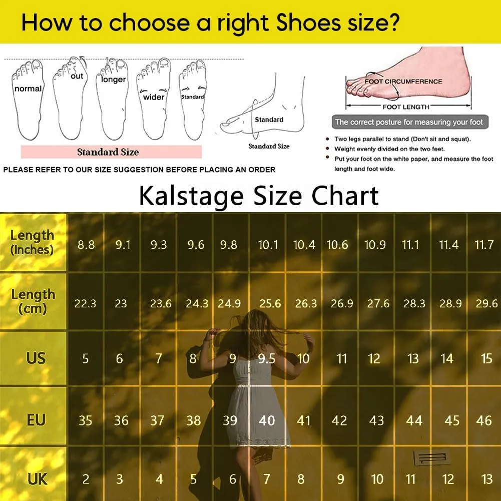 Kalstage Knee High Boots for Women Square Toe Chunky High Heels Leather Strtetch GoGo Boots Side Zipper Mid Calf Boots Platform Boots