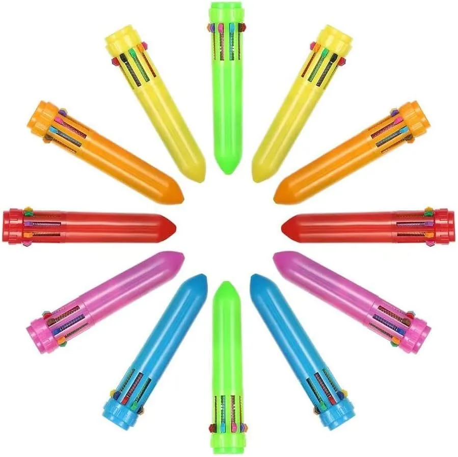 Kaptin 24 Pack Multicolor Ballpoint Pen Mini Shuttle Pens mini pens, Retractable Ballpoint Pens Multicolor Pens kids pens Office School Supplies for Students Children