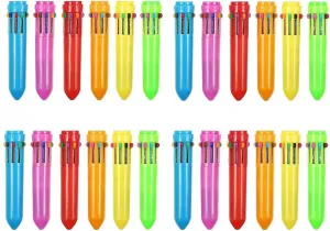 Kaptin 24 Pack Multicolor Ballpoint Pen Mini Shuttle Pens mini pens, Retractable Ballpoint Pens Multicolor Pens kids pens Office School Supplies for Students Children