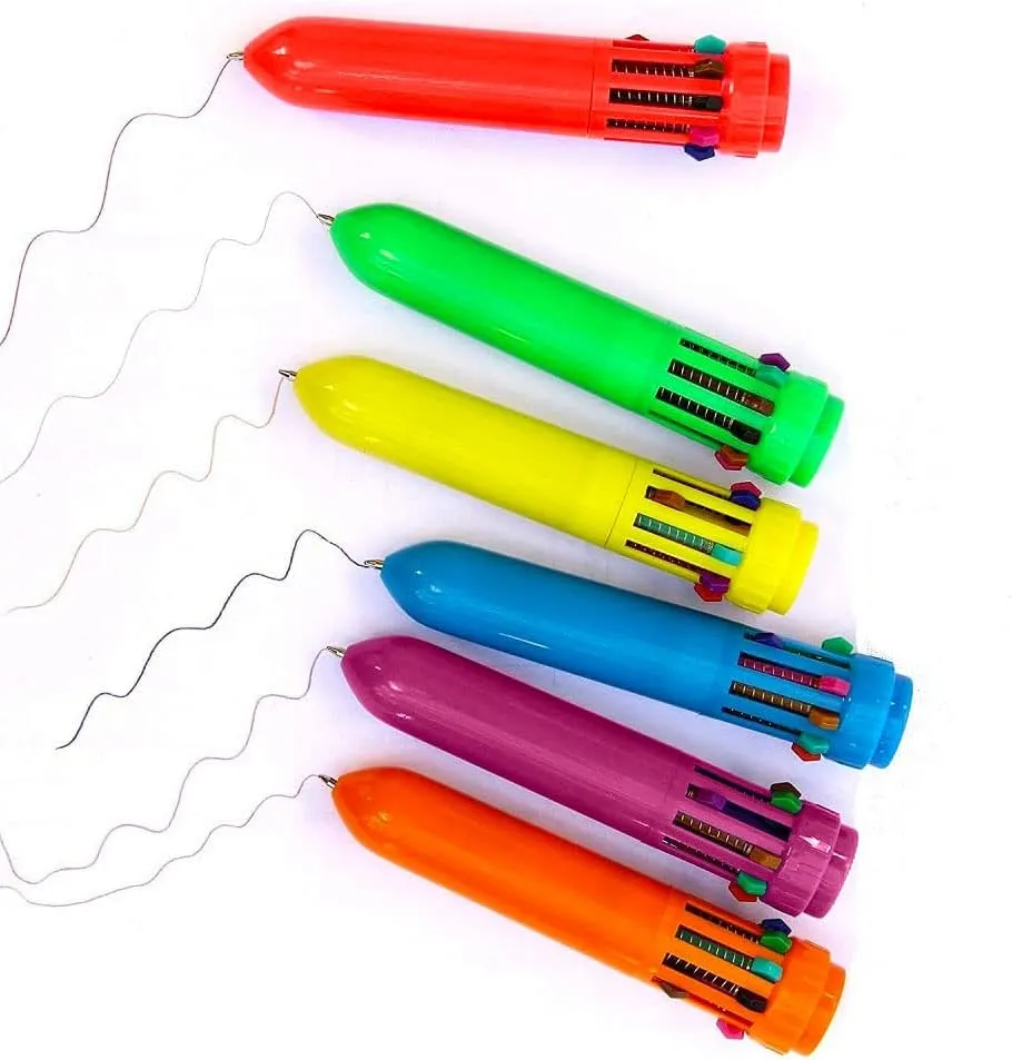 Kaptin 24 Pack Multicolor Ballpoint Pen Mini Shuttle Pens mini pens, Retractable Ballpoint Pens Multicolor Pens kids pens Office School Supplies for Students Children
