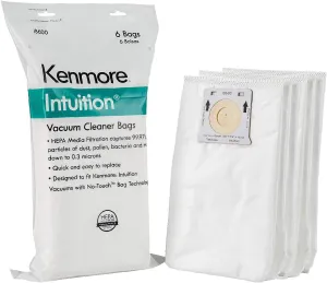 Kenmore IB600 HEPA Replacement Intuition Upright Vacuum Cleaner Bags for BU4022, BU4020, BU4018, BU4050, BU3040,White