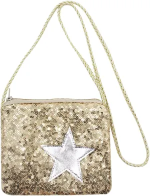 Kids Glitter Sequins Crossbody Purse Small Shoulder Bag Satchel for Boys Girls