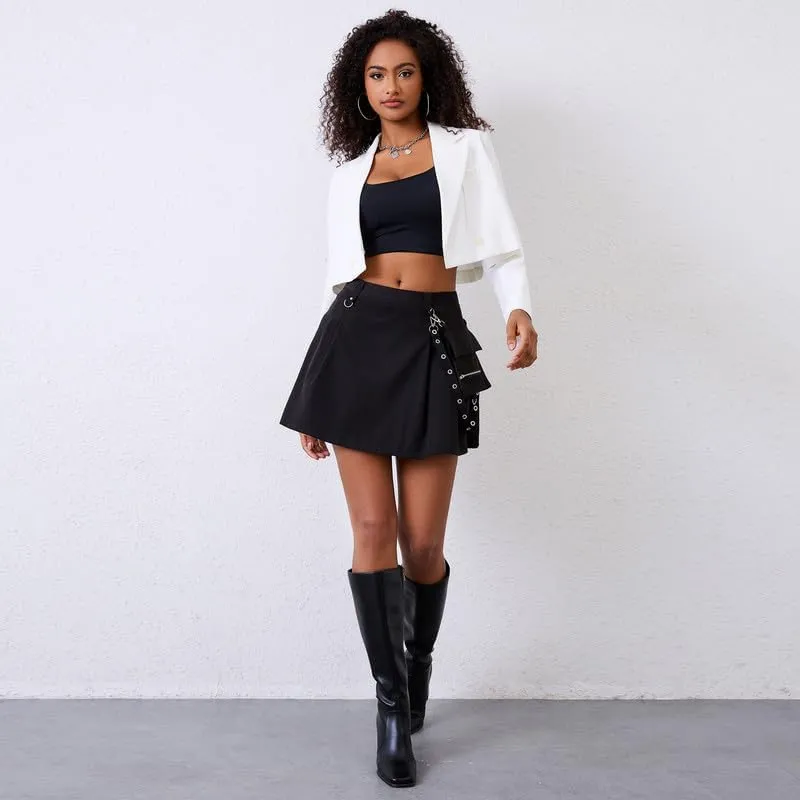 Knee High Boots Women Chunky Heel Square Toe Tall Boots Women Heeled Size Zipper Long Boots