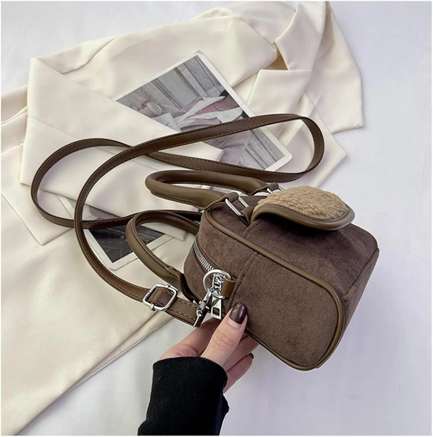 Korean Style Handbag Women's Autumn And Winter New Versatile Contrast Color Fashion Niche Single Shoulder Crossbody Bag