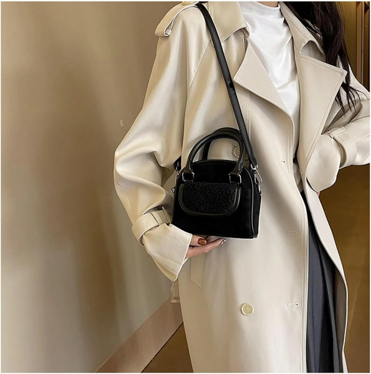 Korean Style Handbag Women's Autumn And Winter New Versatile Contrast Color Fashion Niche Single Shoulder Crossbody Bag