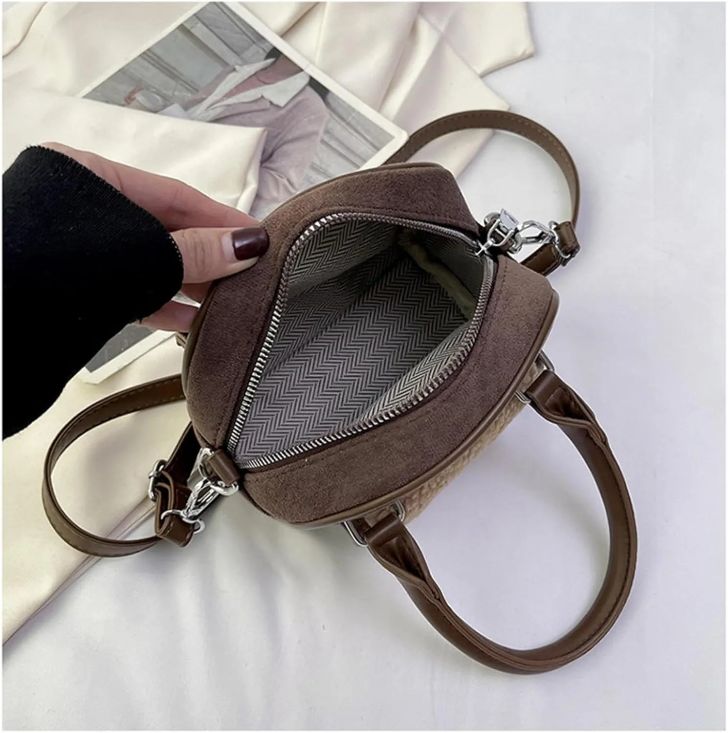 Korean Style Handbag Women's Autumn And Winter New Versatile Contrast Color Fashion Niche Single Shoulder Crossbody Bag