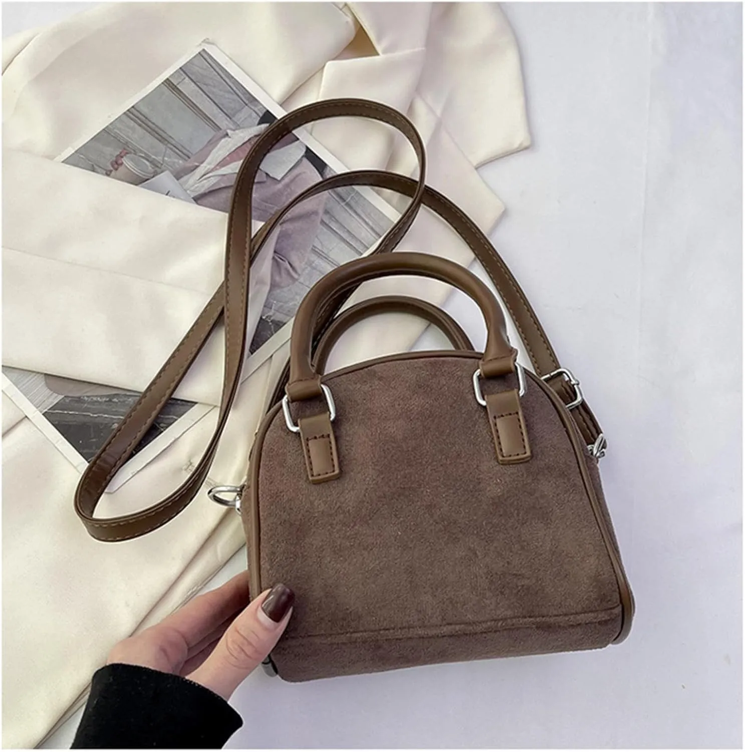 Korean Style Handbag Women's Autumn And Winter New Versatile Contrast Color Fashion Niche Single Shoulder Crossbody Bag