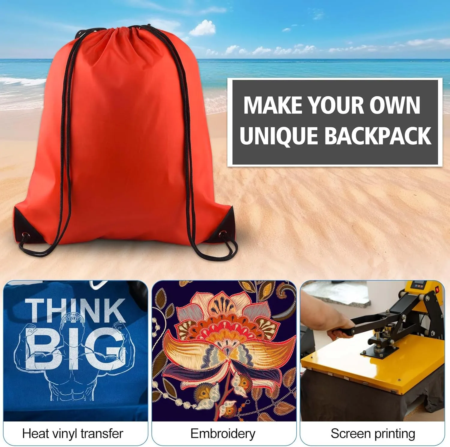 KUUQA 60Pcs Red Drawstring Backpack Bag Sack Drawstring Bags Bulk String Bags Storage Bags for Sport Gym Traveling